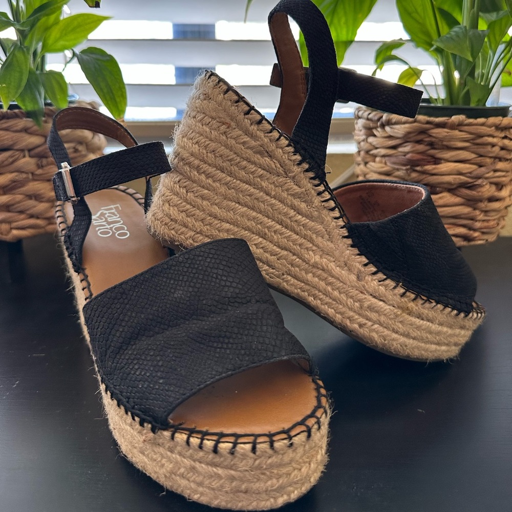 FRANCO SARTO Takara Espadrille Wedge Size 6